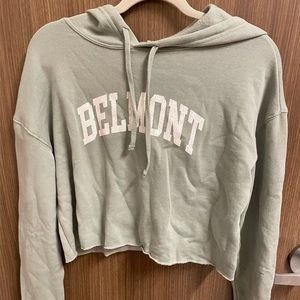 NWT Belmont university cropped sweatshirt greenish